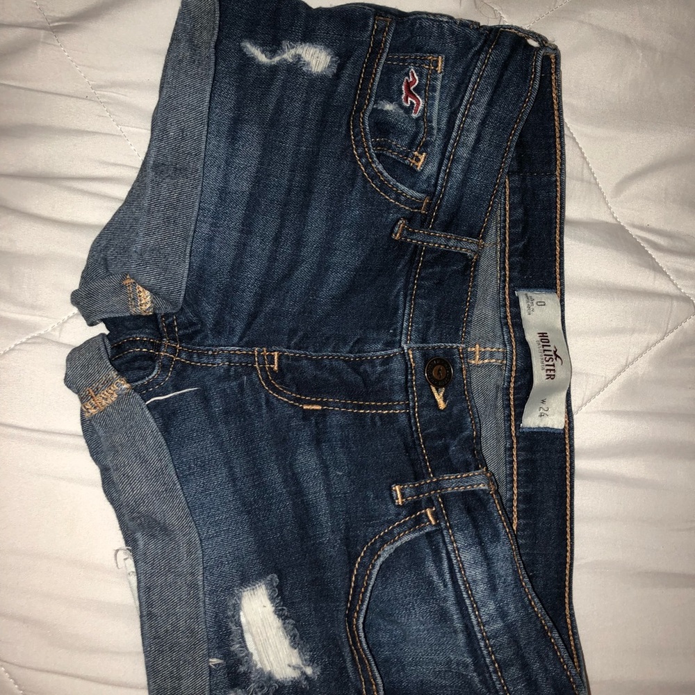 Hollister blue jean shorts